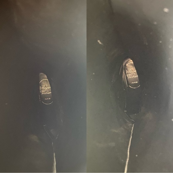 ROGER VIVIER Polly Suede Buckle Knee Boot In Grey - Picture 12 of 15